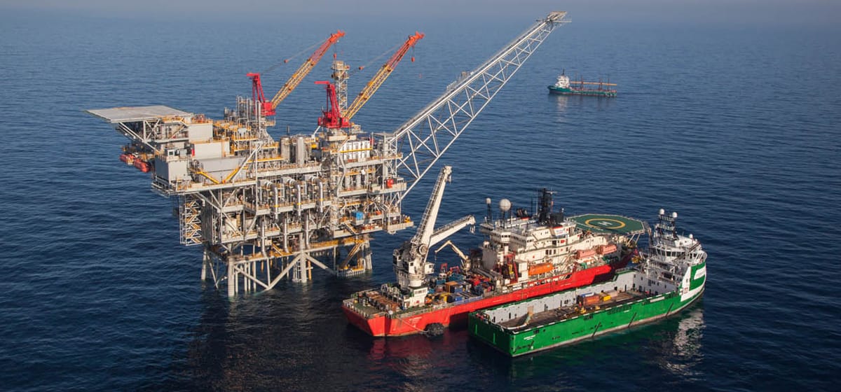 Recently shut-in Tamar platform off Israel; Source: Chevron