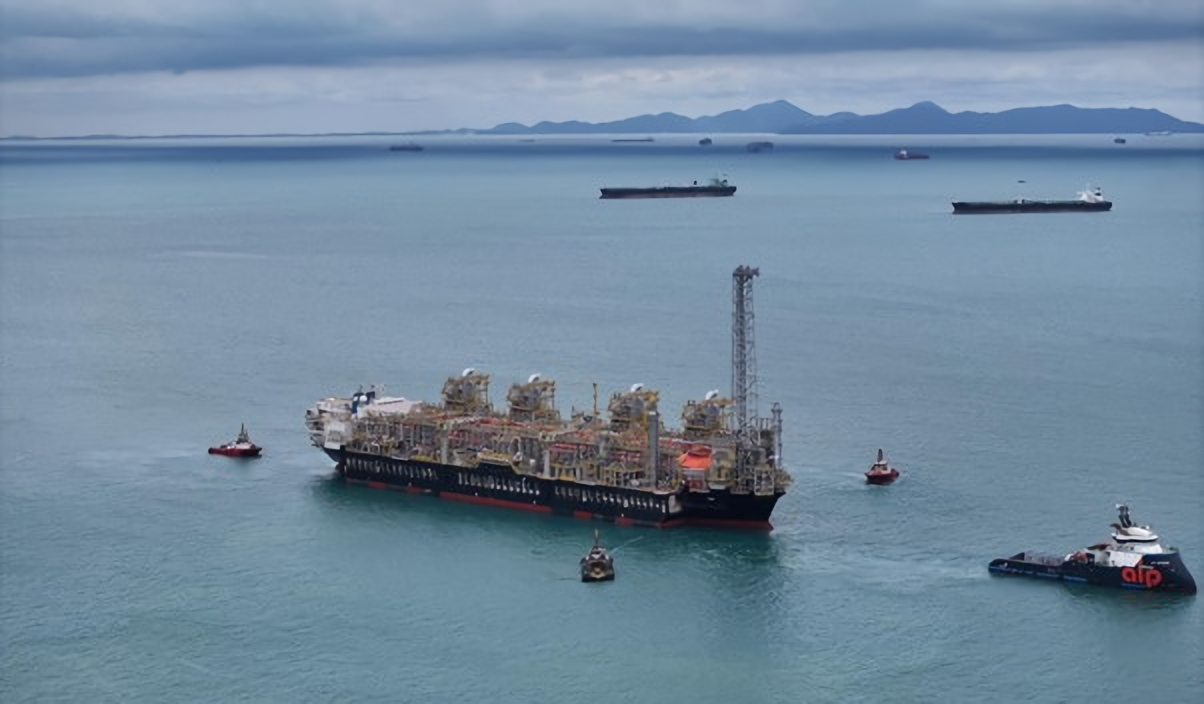 FLNG Gimi's departure; Source: Golar LNG