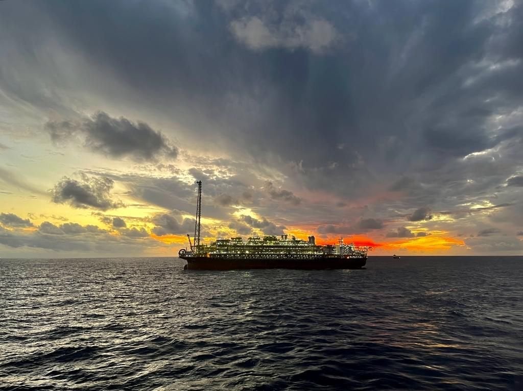 FPSO Almirante Barroso operating on the Búzios field in the pre-salt layer of the Santos Basin; Source: Petrobras News Agency