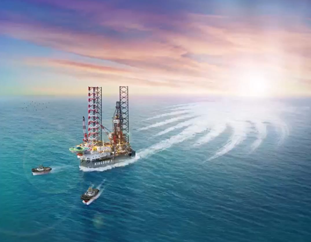 Kingdom 1 jack-up rig; Source: ARO Drilling