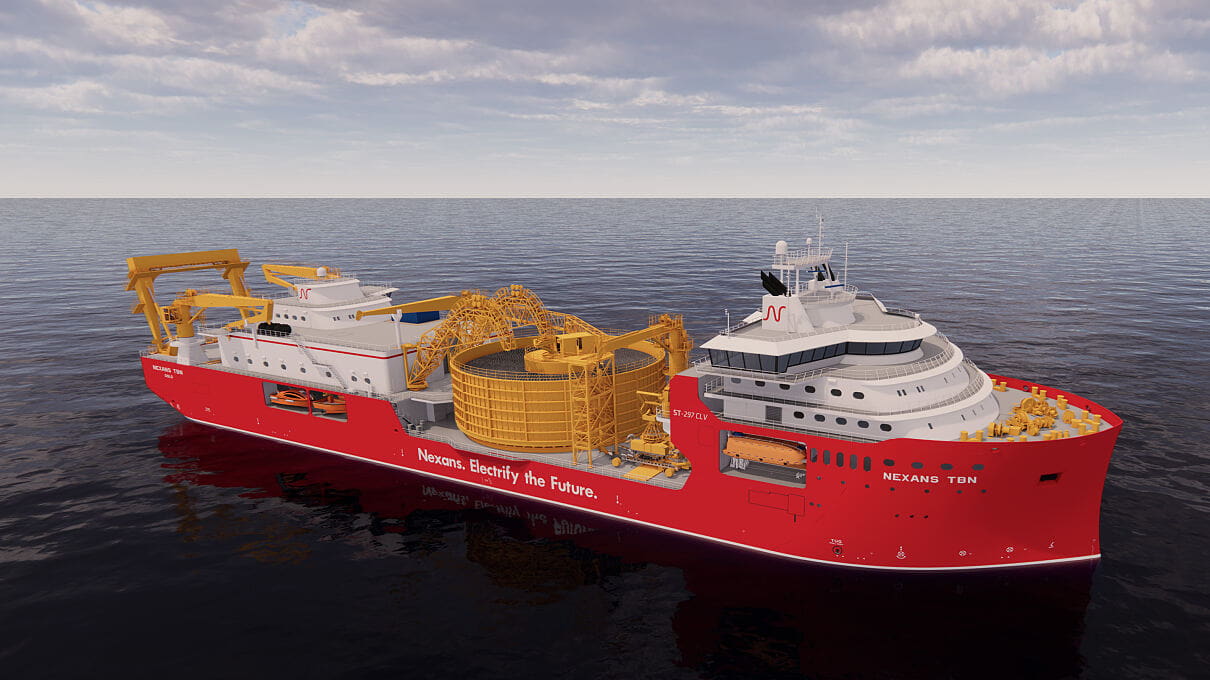 Palfinger has been selected to equip the updated version of the DP3 cable laying vessel Nexans Aurora; Copyright: Skipsteknisk
