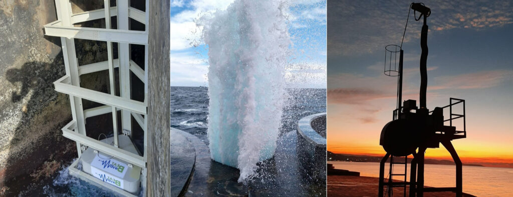 WaveBeat wave energy device at the Port of Tanger-Med in Morocco (Courtesy of ATAREC)