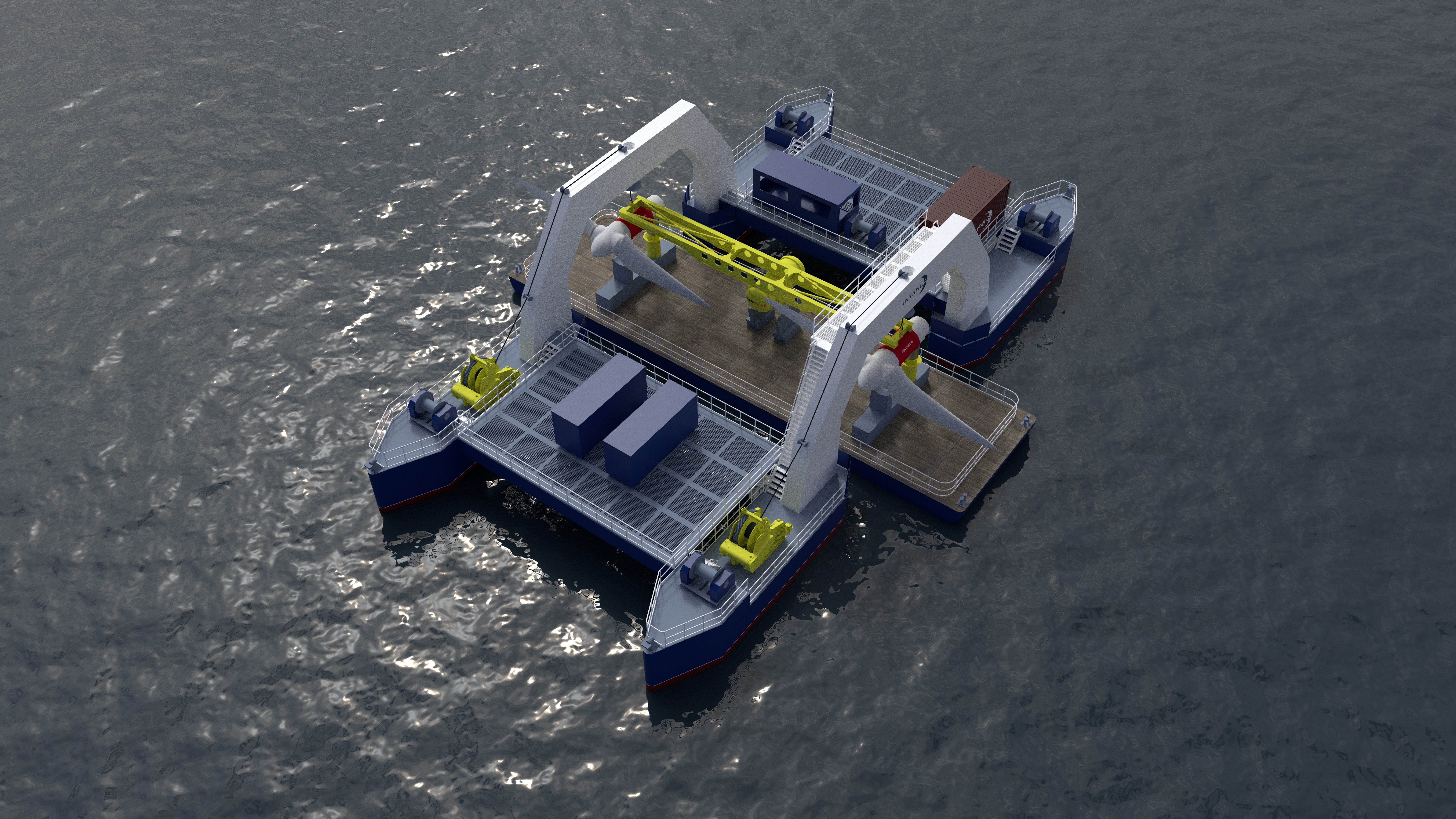 The Quad Hull Barge Hydrowing