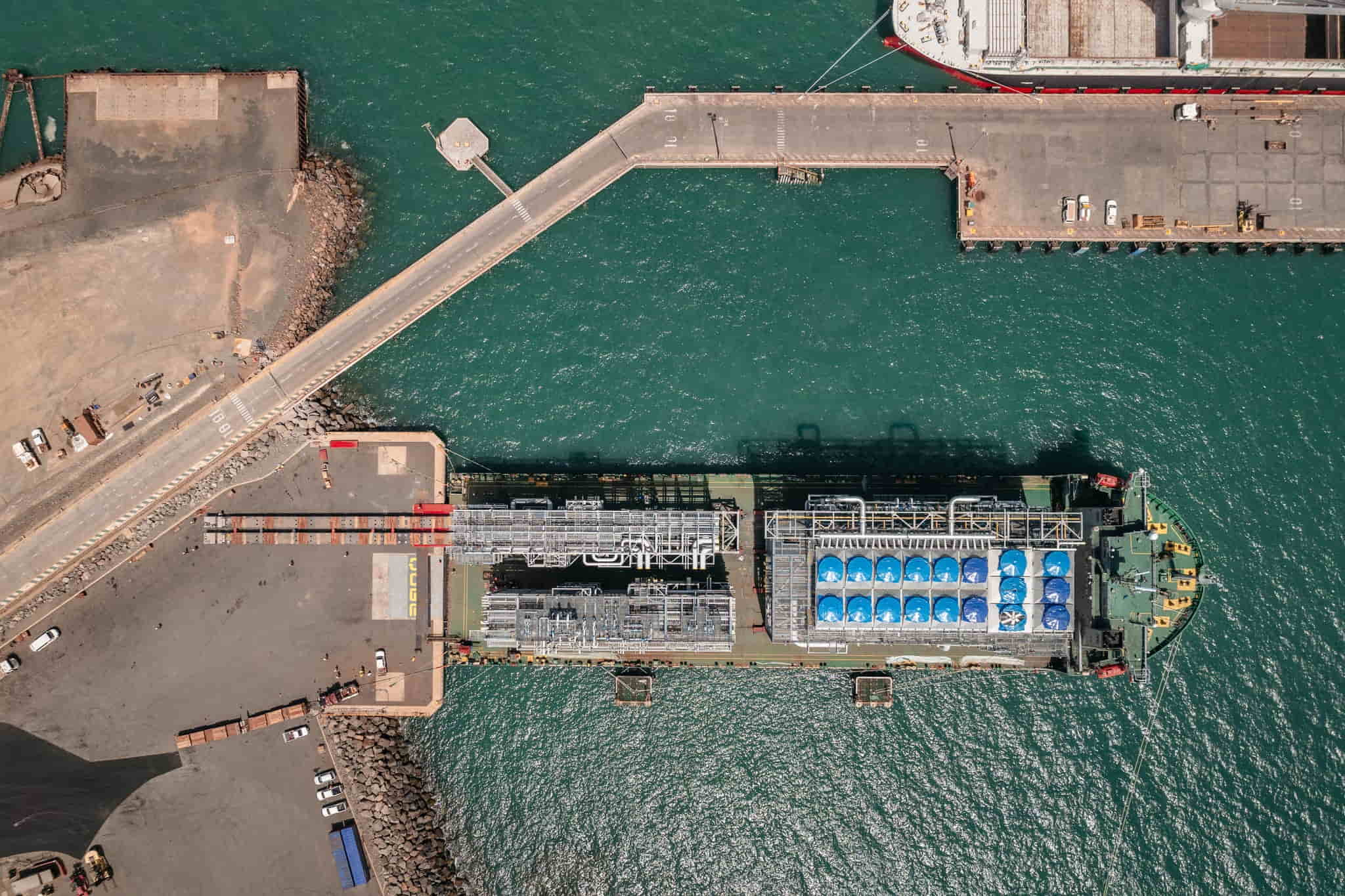 Scarborough energy project’s Pluto Train 2 has achieved a major milestone with the first three modules now safely installed on site in Karratha, Western Australia; Source: Woodside