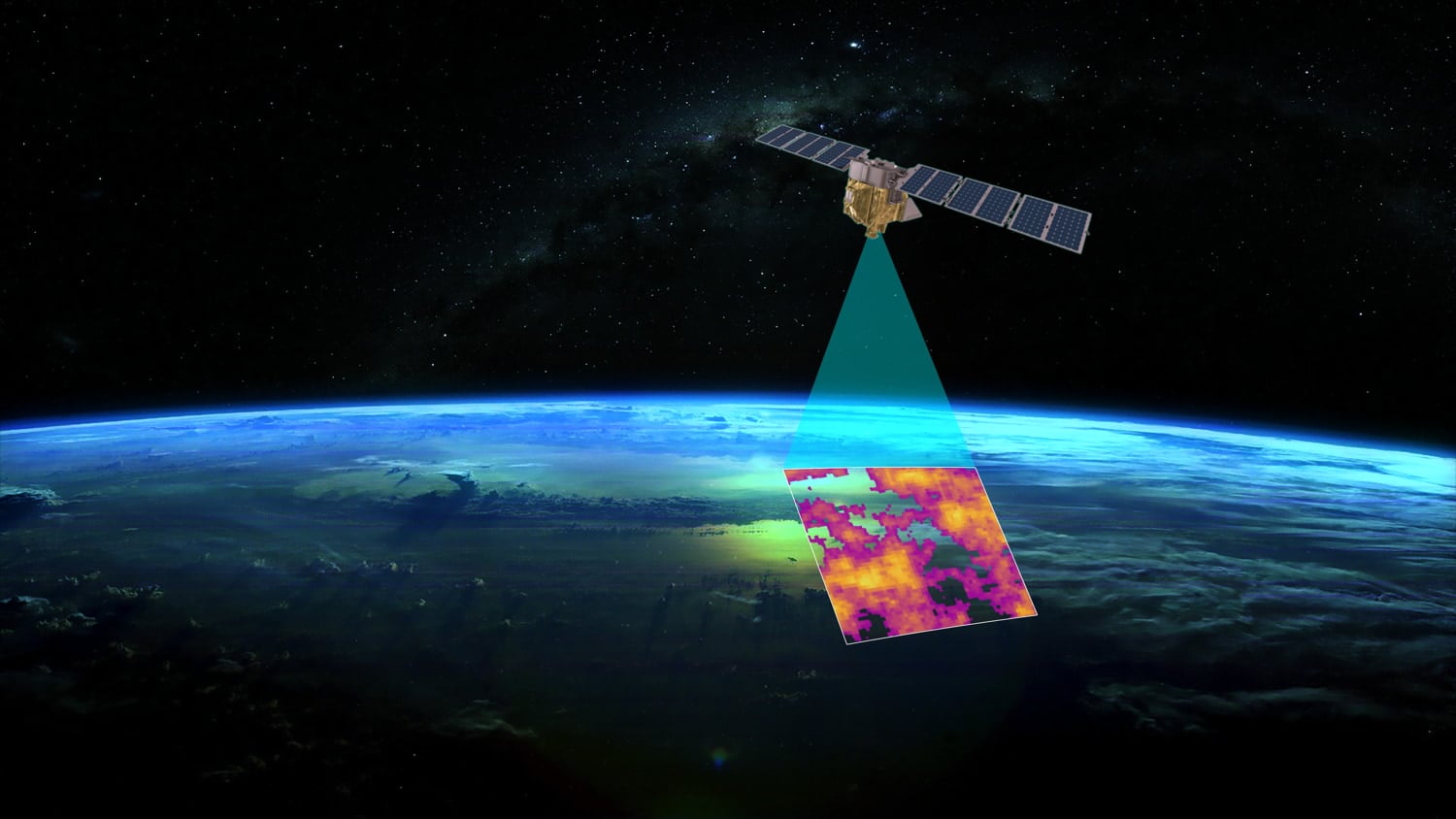MethaneSAT Data Rendering; Credit: MethaneSAT