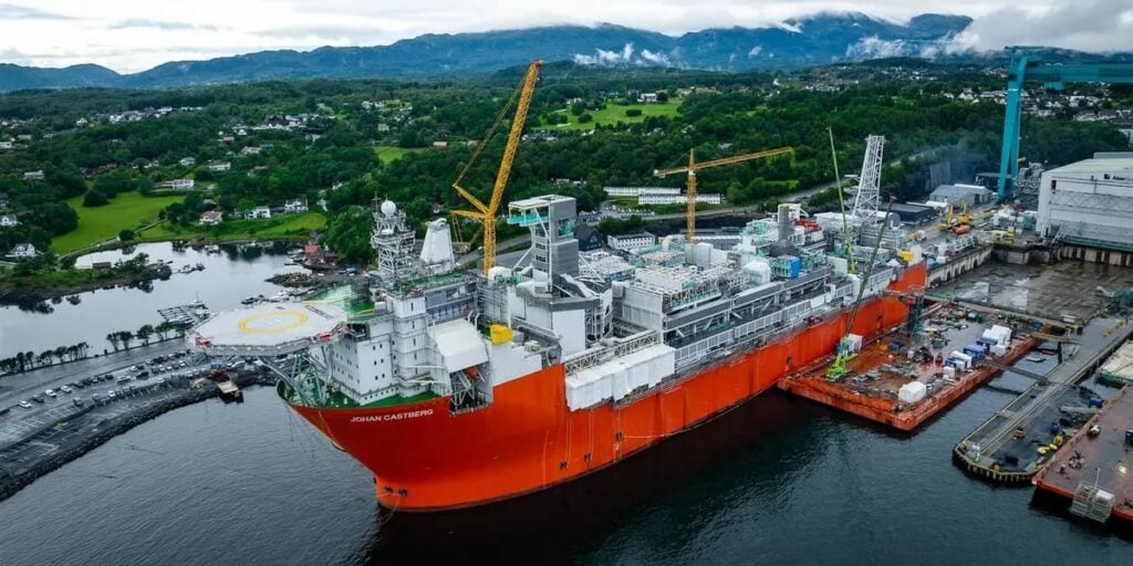 FPSO Johan Castberg quayside at Aker Solutions; Source: Equinor