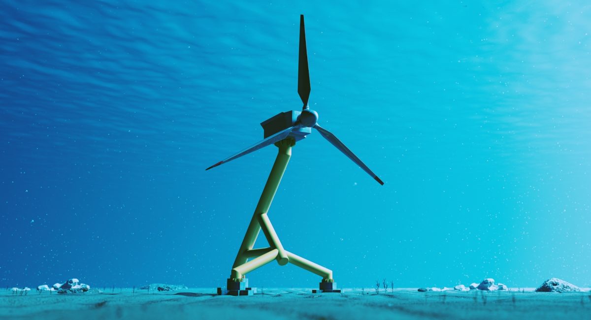 image of an offshore tidal turbine