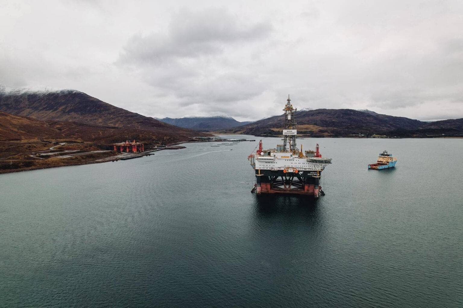 Ocean GreatWhite semi-submersible rig; Source: Kishorn Port
