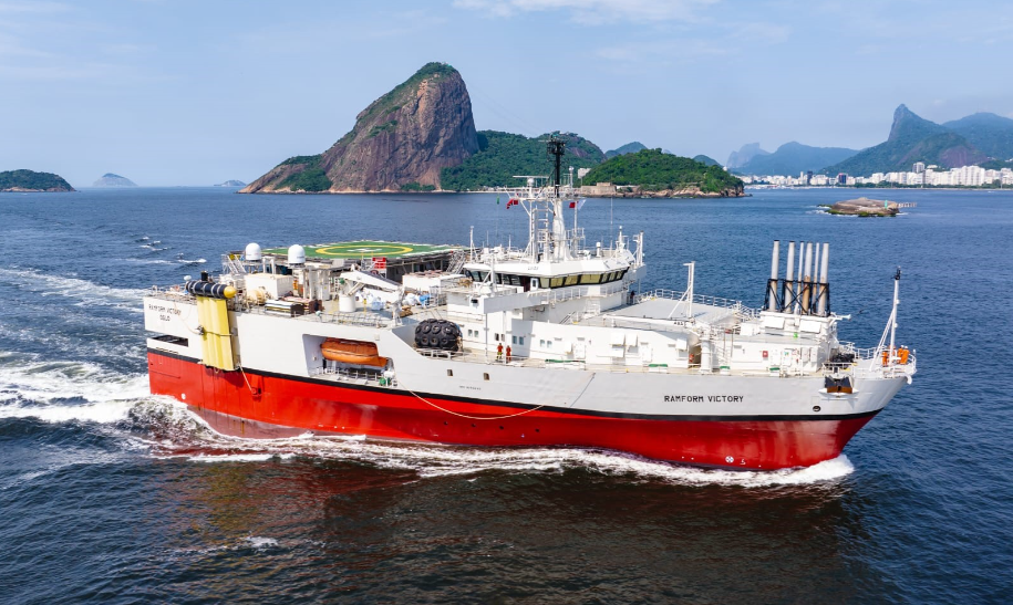 Ramform Victory passing through Guanabara Bay; Source: PGS