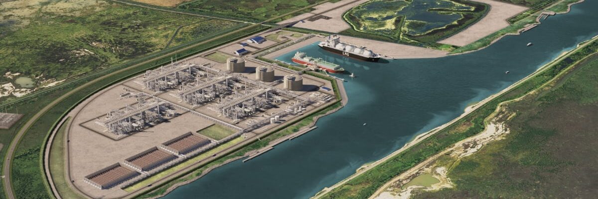 Digital rendering of Port Arthur LNG Project phase 1 and 2; Credit: Sempra