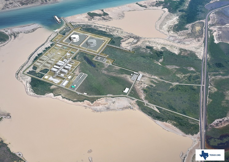 Rendering of Texas LNG project; Source: Texas LNG, a subsidiary of Glenfarne Energy Transition