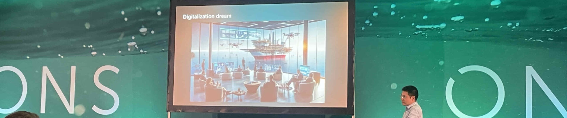 Jun Zhu, Senior Concept Designer at Altera Infrastructure, presents next-generation FPSO; Credit: Nadja Skopljak/Offshore Energy