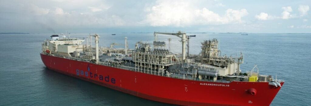 A large vessel sailing