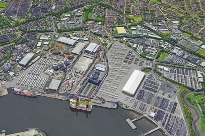 Tyne Renewable Quay 11.7ha development site is part of the Tyne Clean Energy Park; Source: Port of Tyne