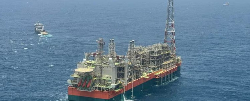 A large vessel at sea