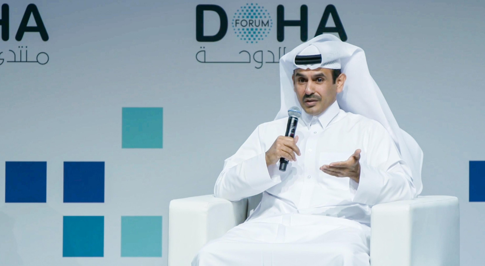 Saad Sherida Al-Kaabi, Qatar’s Minister of State for Energy Affairs and President and CEO of QatarEnergy; Source: QatarEnergy
