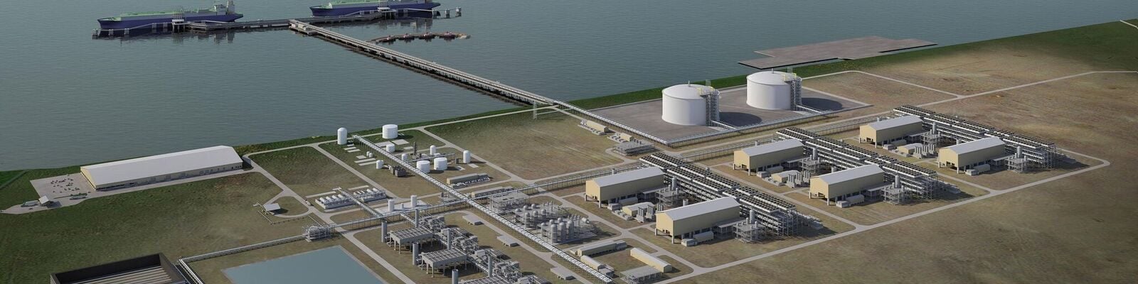 Rendering of an LNG plant