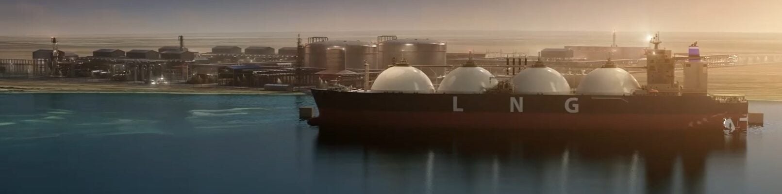 Rendering of the Ruwais LNG concept design; Source: ADNOC