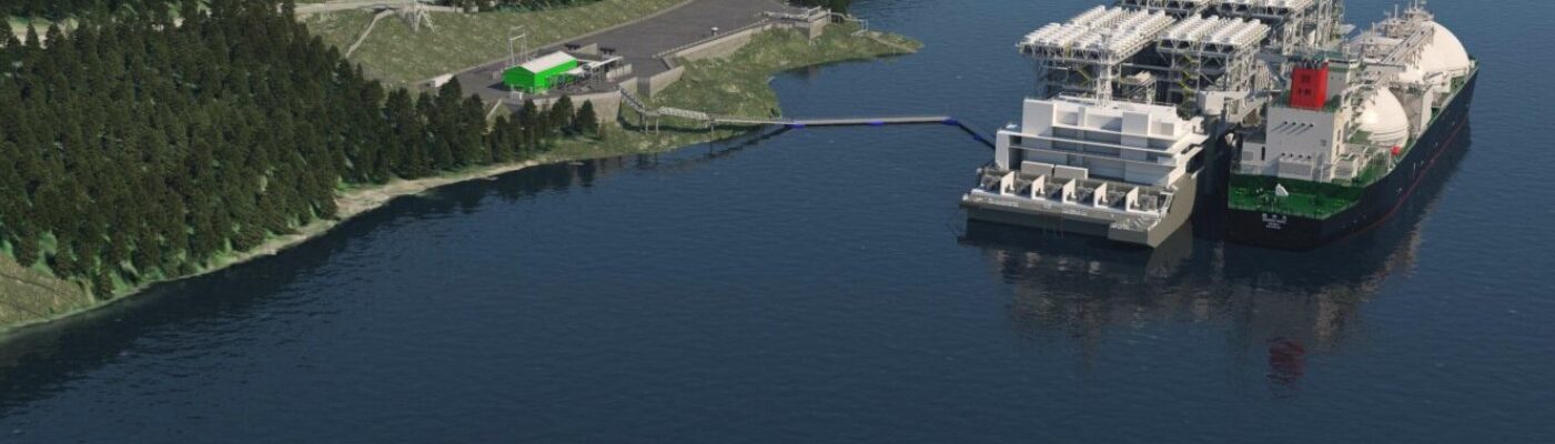 Artist's rendering of an LNG terminal