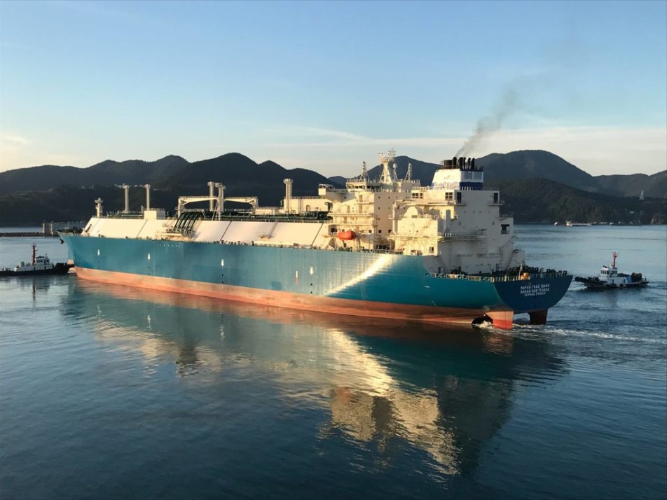 An LNG carrier at sea