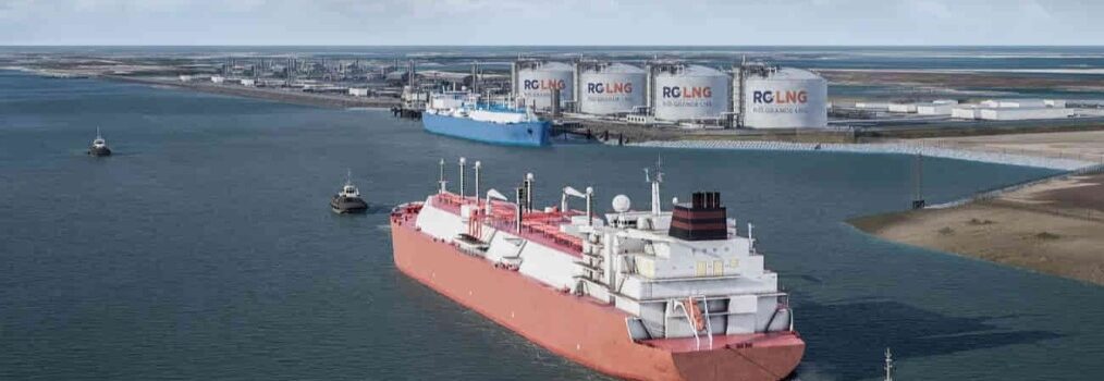 Rendering of an LNG terminal