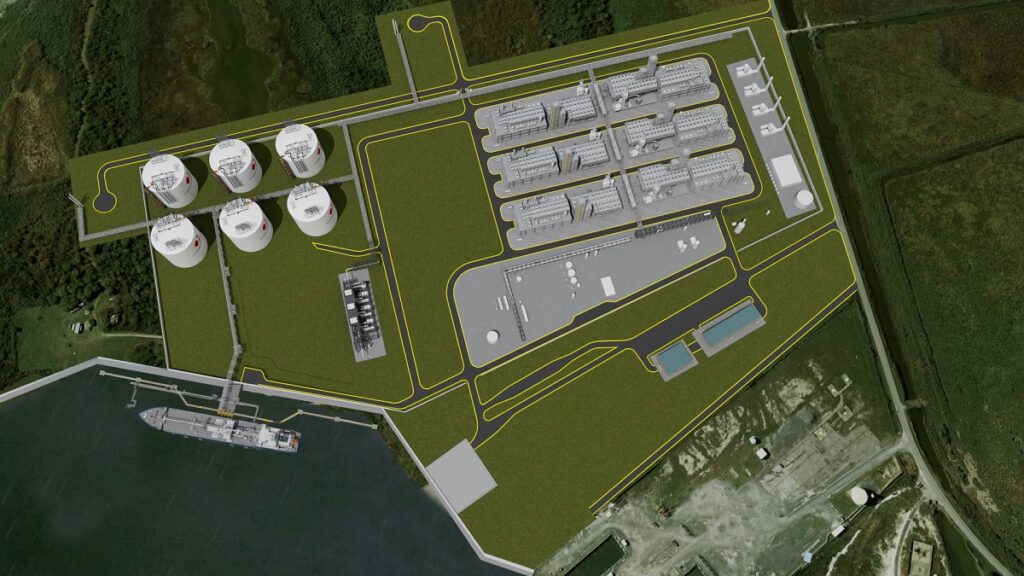 Rendering of Commonwealth LNG plant
