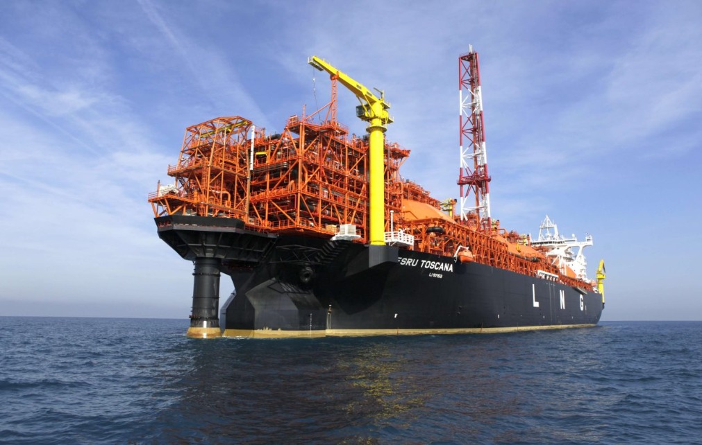 A large vessel at sea