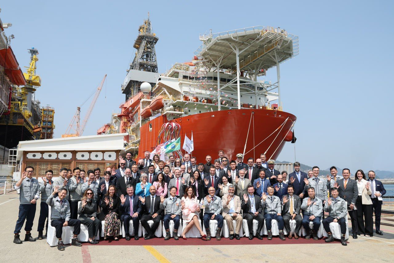 Naming ceremony for Tidal Action drillship; Source: Hanwha Ocean