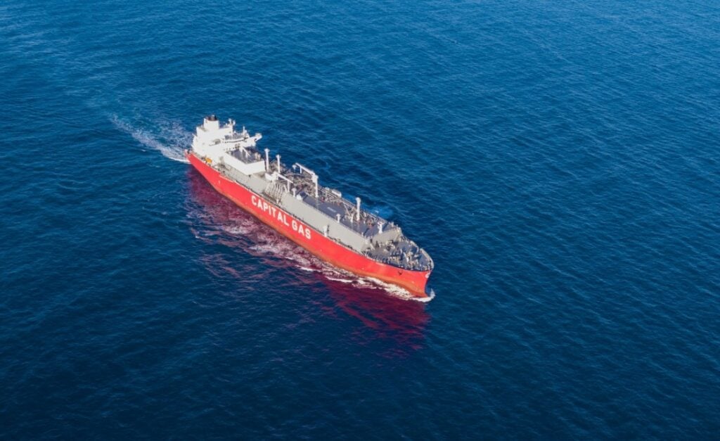 A large vessel at sea