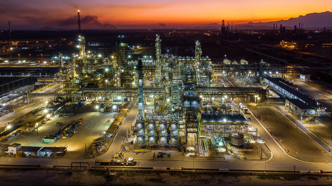 Aerial view of an energy complex