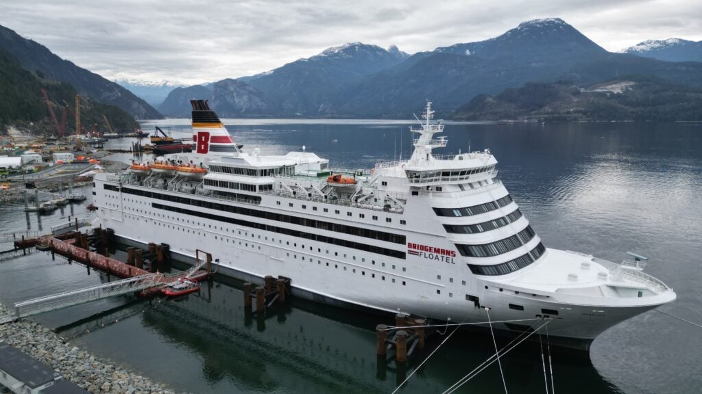 Bridgemans' floatel; Courtesy of Woodfibre LNG