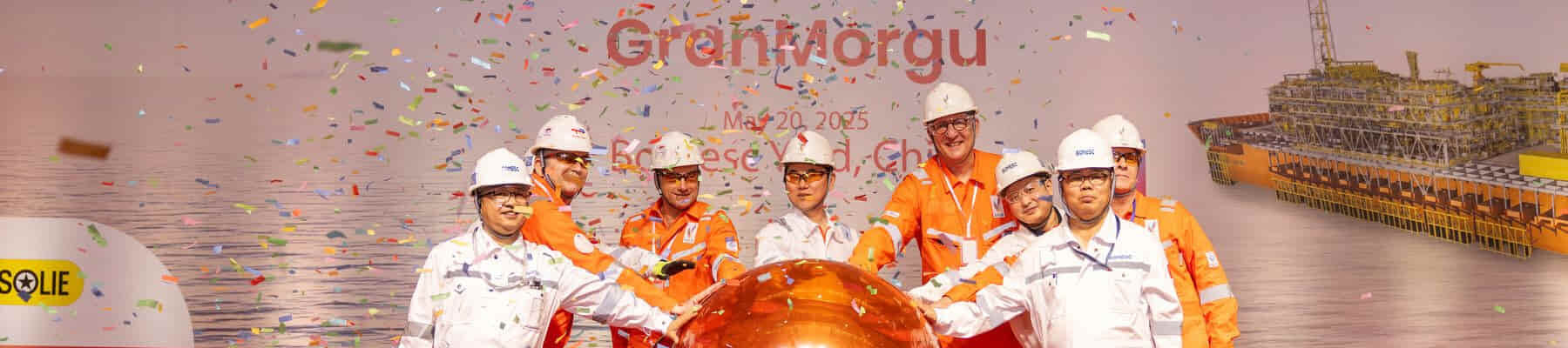 First steel cut ceremony for FPSO GranMorgu; Source: Boudewijn Ledderhof/SBM Offshore