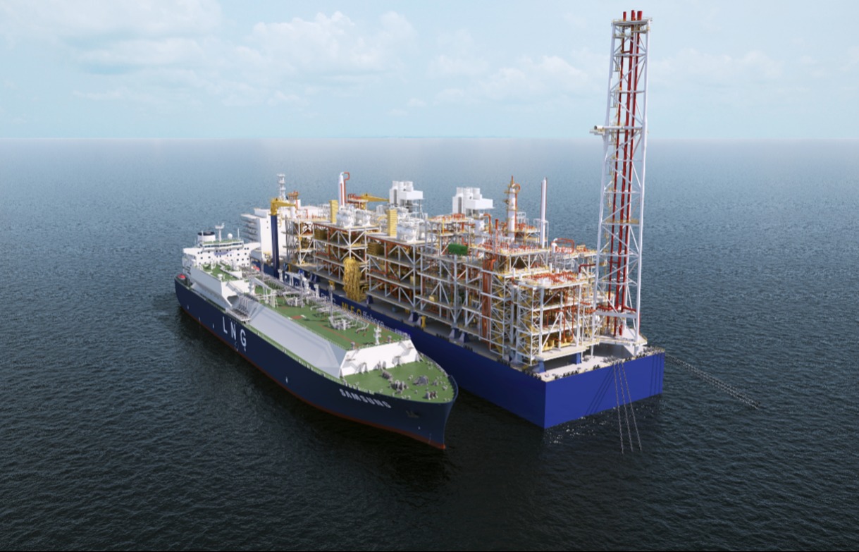 Rendering of two large vessels