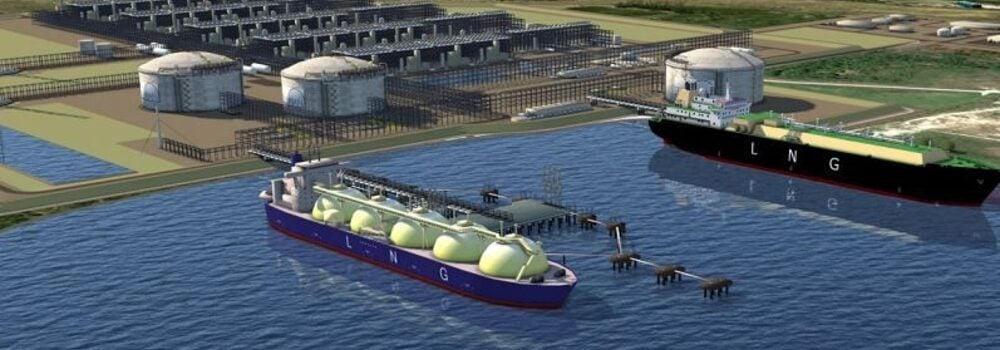 Rendering of Louisiana LNG terminal