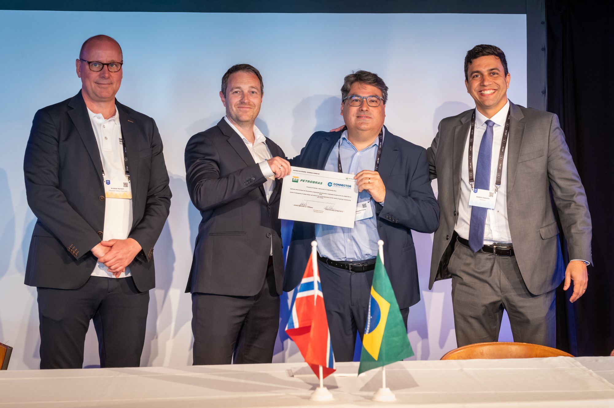 Connector Subsea Solutions signing a memorandum of understanding with Petrobras.