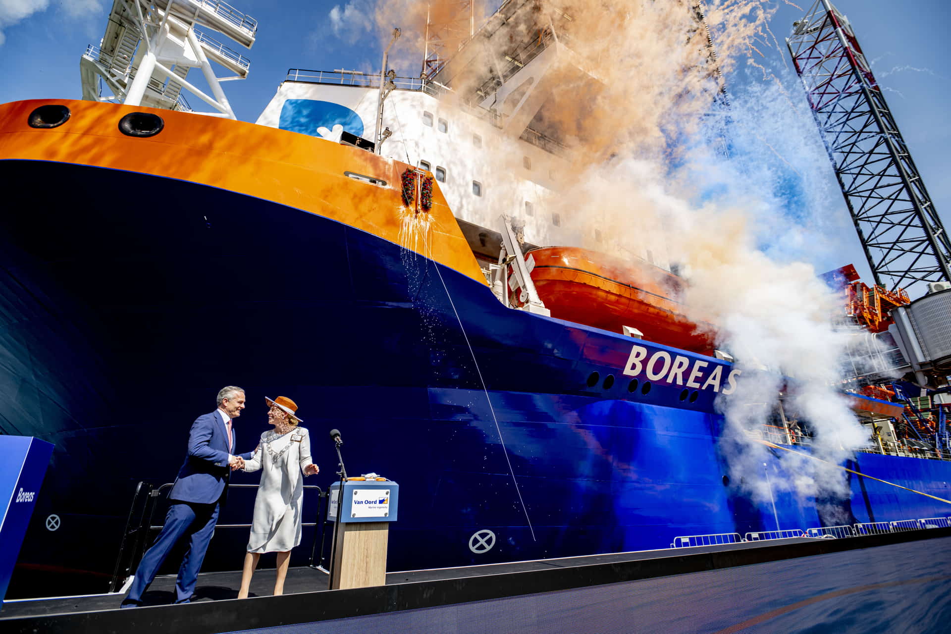 Boreas offshore wind installation vessel christening