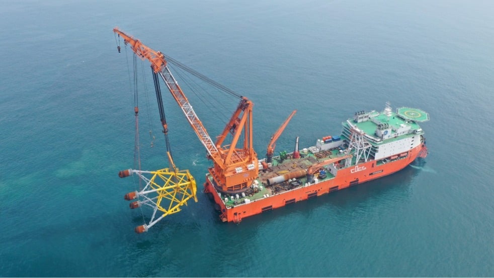 A large vessel at sea