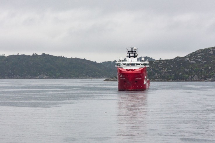 A large vessel at sea