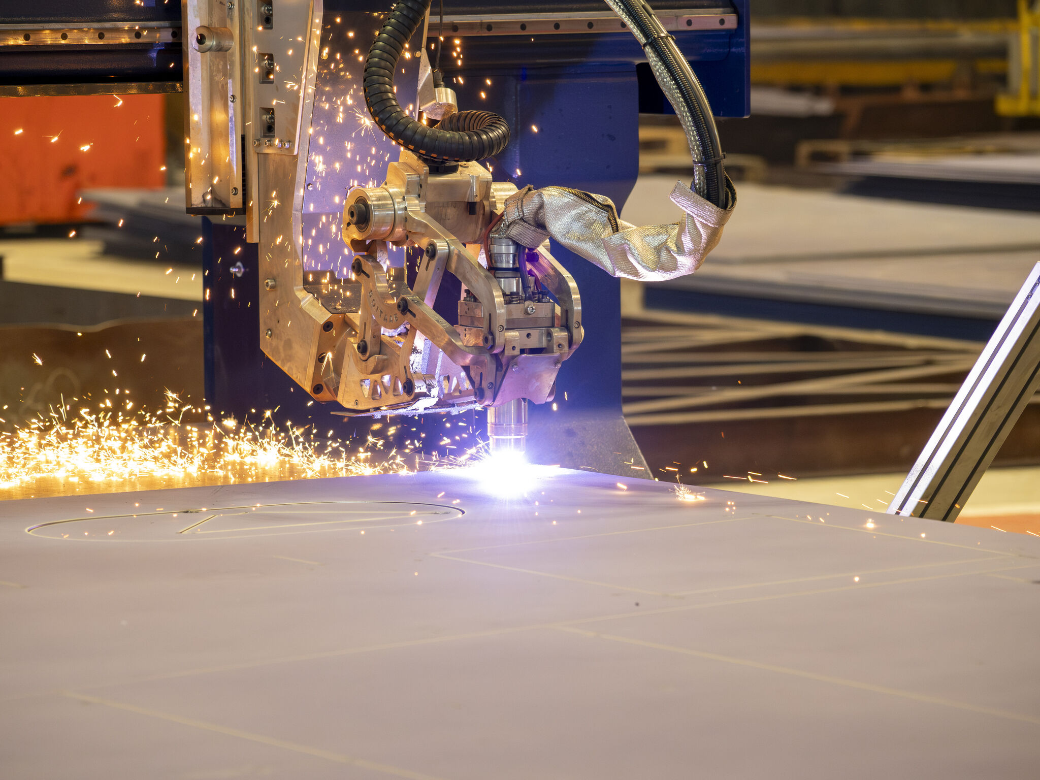 Second Island Offshore hybrid ocean energy construction vessel under construction at VARD