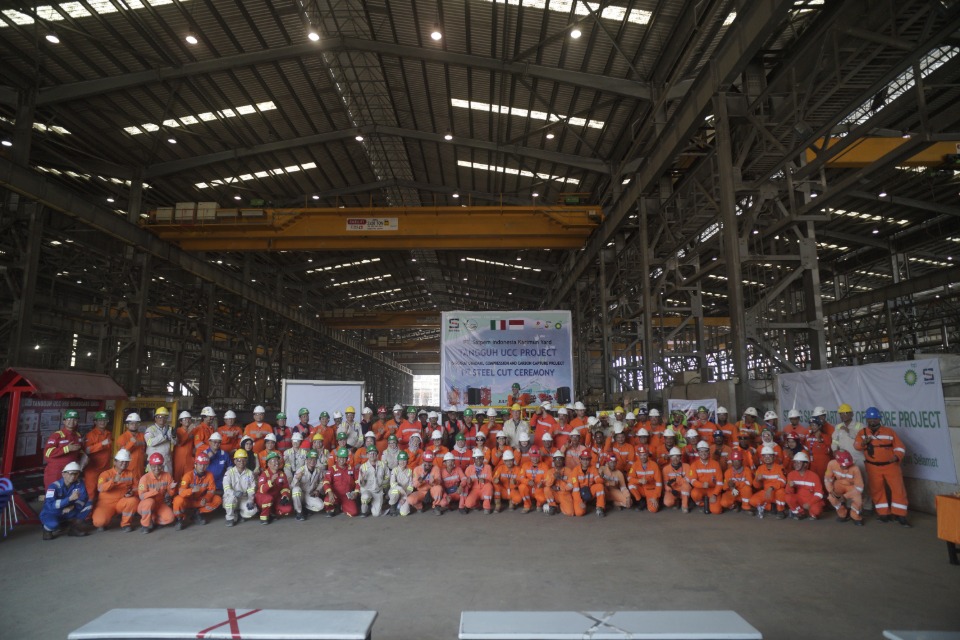 Tangguh UCC project steel-cutting ceremony