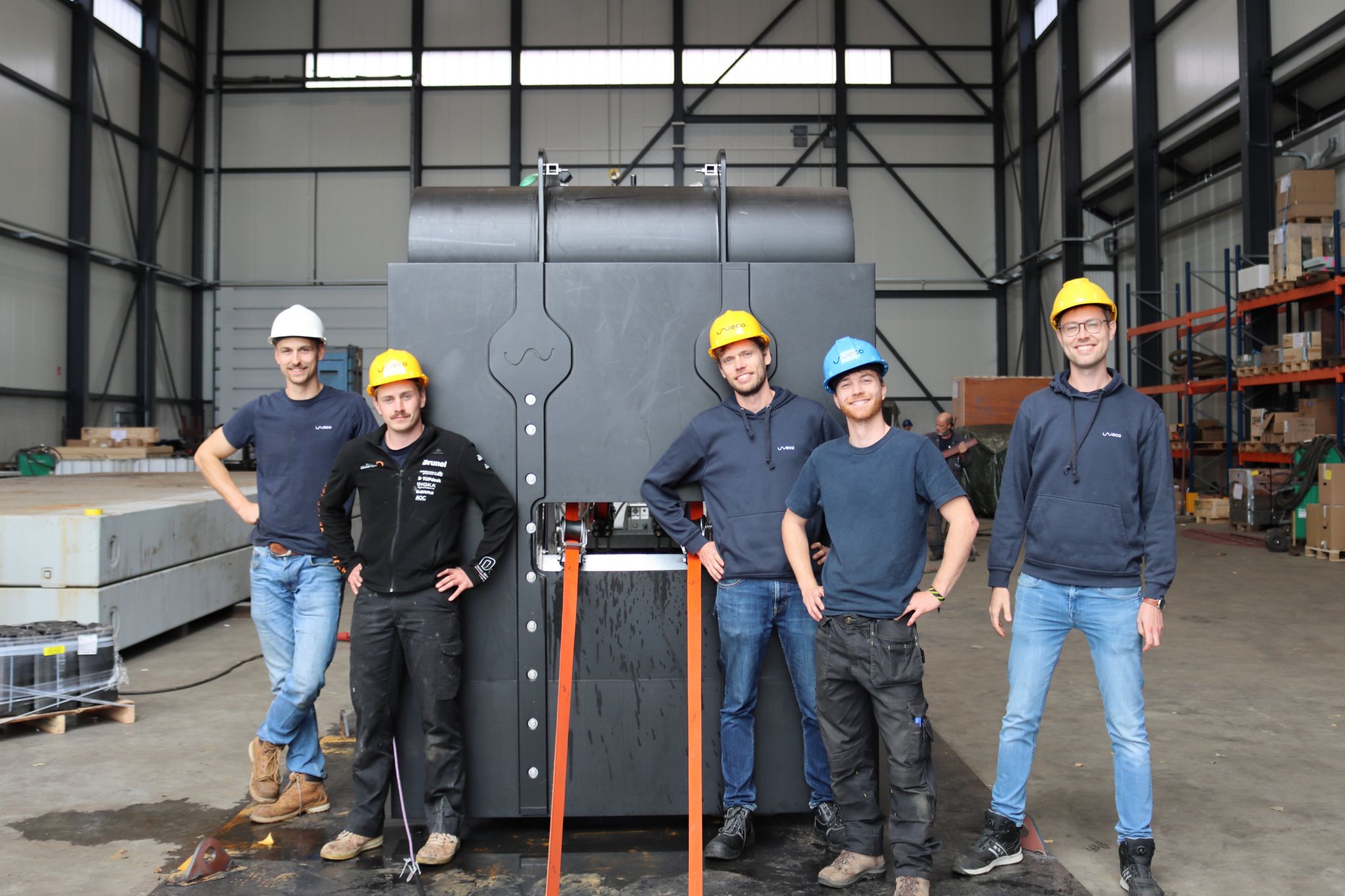 Weco's team working on Kaizen 2.0 wave energy device