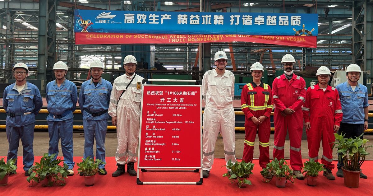 Construction starts on methanol-ready subsea rock installation vessel for offshore wind