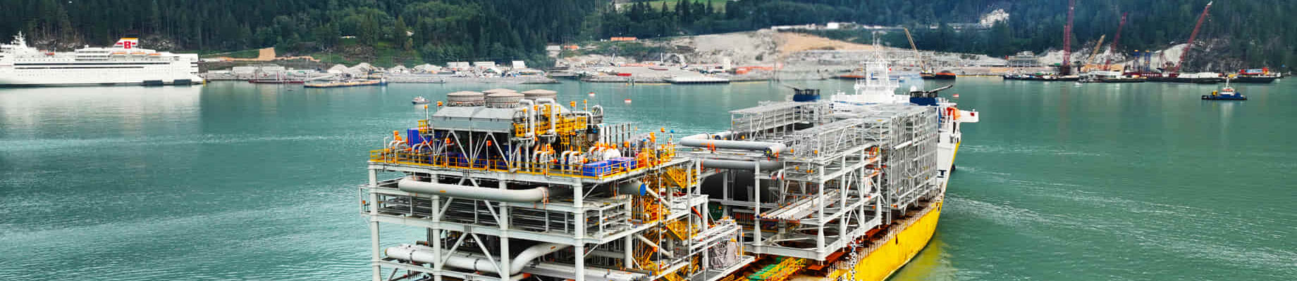Modules arrive at the site in Squamish; Source: Woodfibre LNG