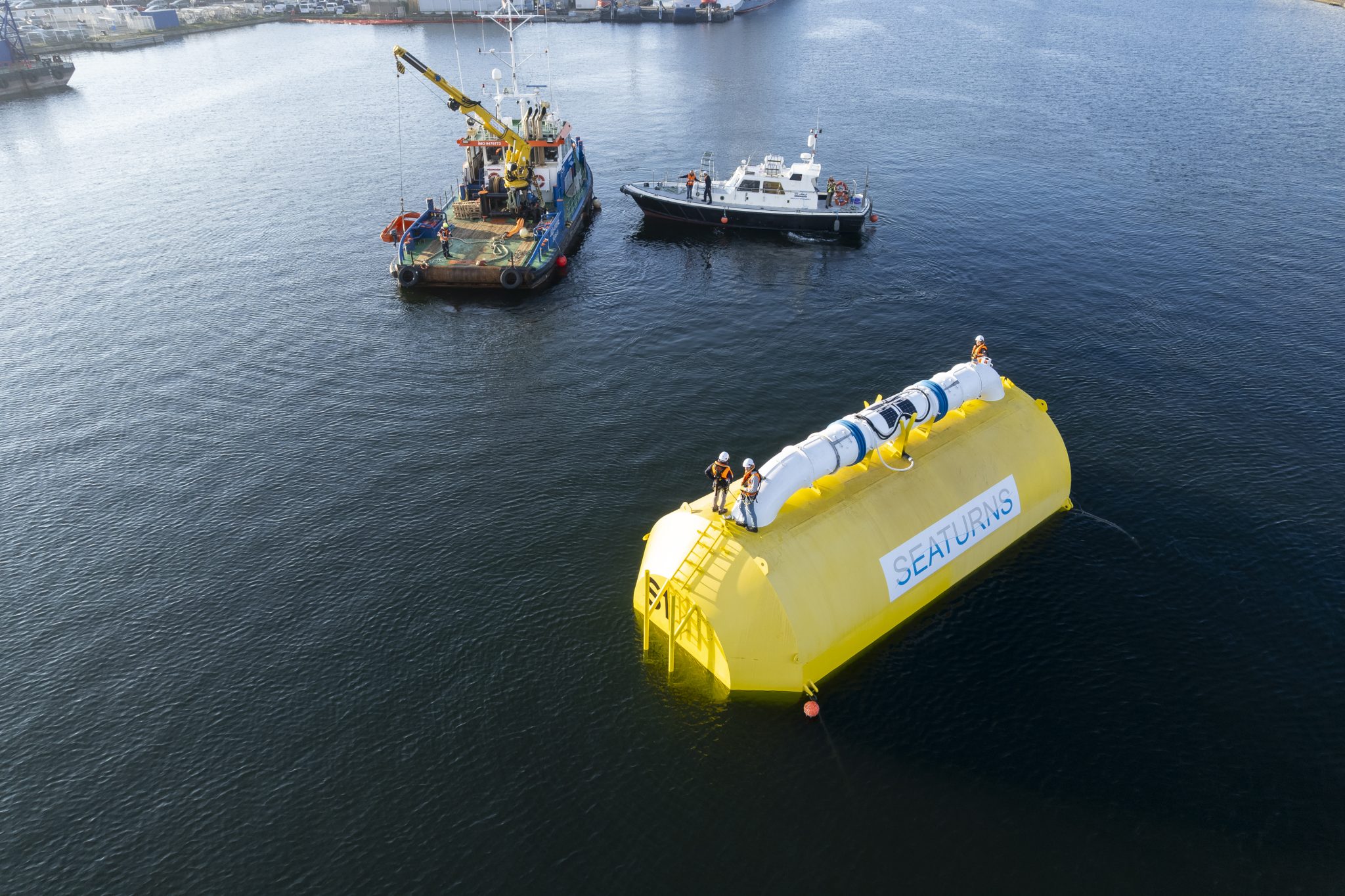 Seaturns has launched phase one of full-scale trials for its wave energy conversion system at Nantes Saint-Nazaire Port