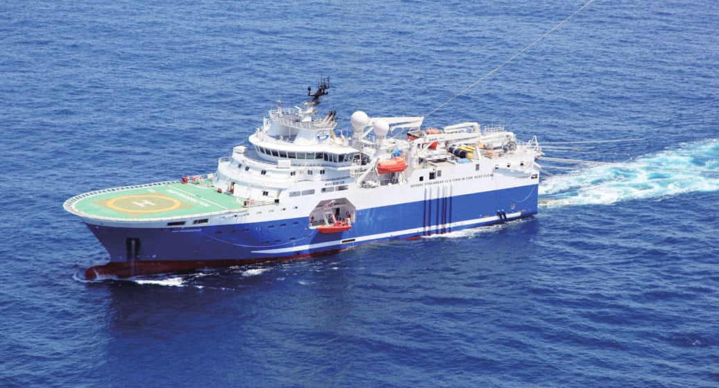 BGP Prospector 3D seismic vessel; Source: BGP Offshore
