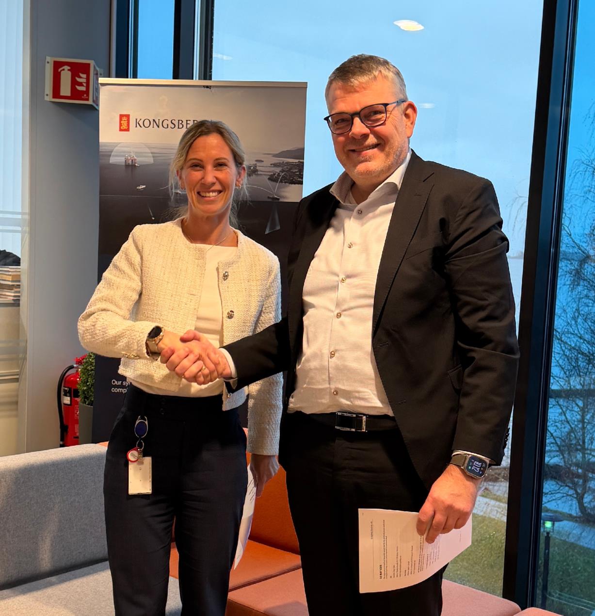 Camilla Kiss, Acting President, Kongsberg Discovery and Niels Peter Christiansen, CEO, MacArtney Underwater Technology Group; Courtesy of Kongsberg Discovery