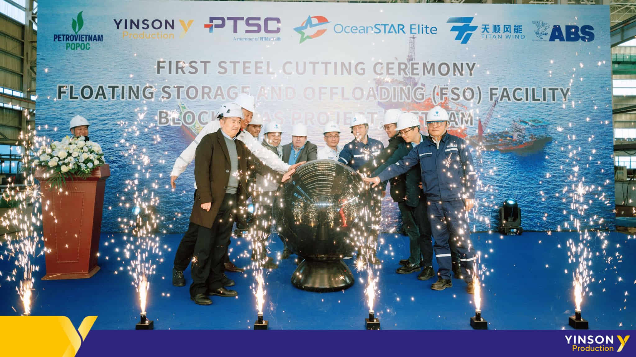 FSO steel cutting ceremony; Source: Yinson Production