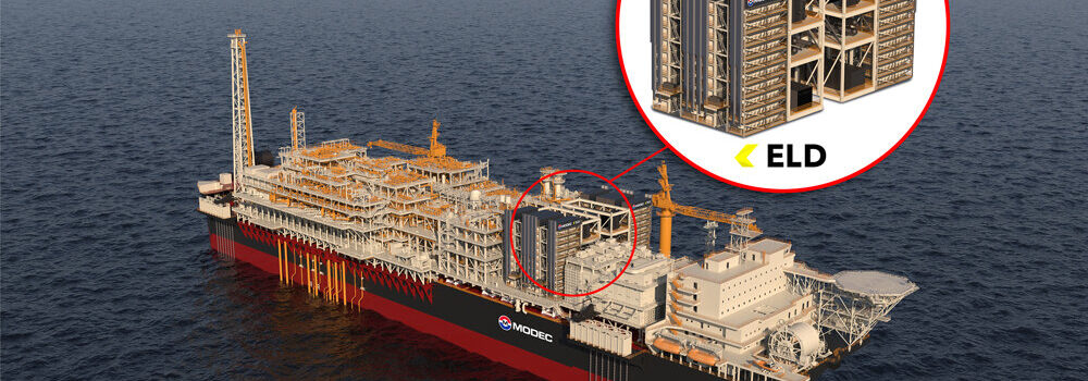 Illustration of FPSO with full scale (100 MW) SOFC installation with integrated carbon capture; Source: MODEC