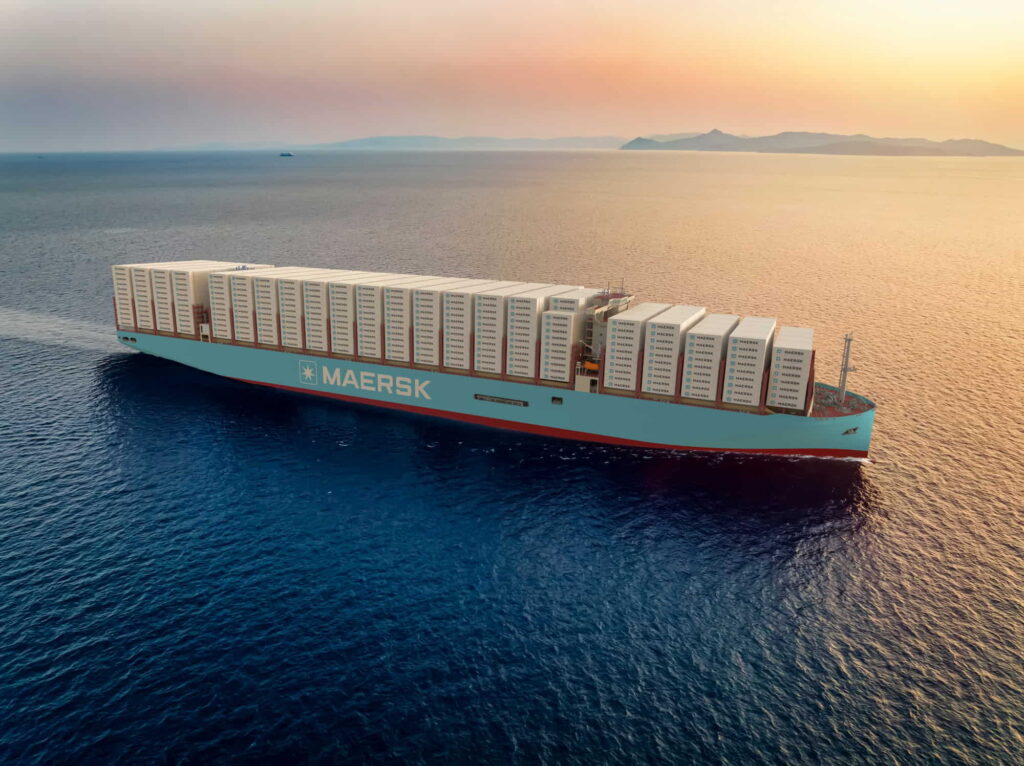 Visual of 18,600 TEU container vessel ordered by Maersk; Courtesy of Maersk