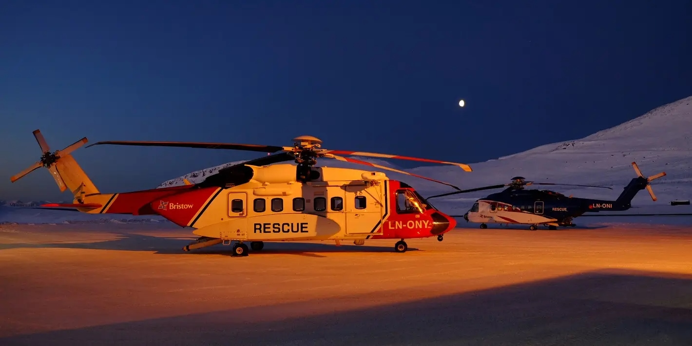 Bristow has been awarded a new long-term contract for two S-92 passenger transport helicopters and one S-92 search and rescue (SAR) helicopter based in Hammerfest; Source: Bristow Norway